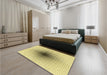 Patterned Sun Yellow Rug in a Bedroom, pat3404yw