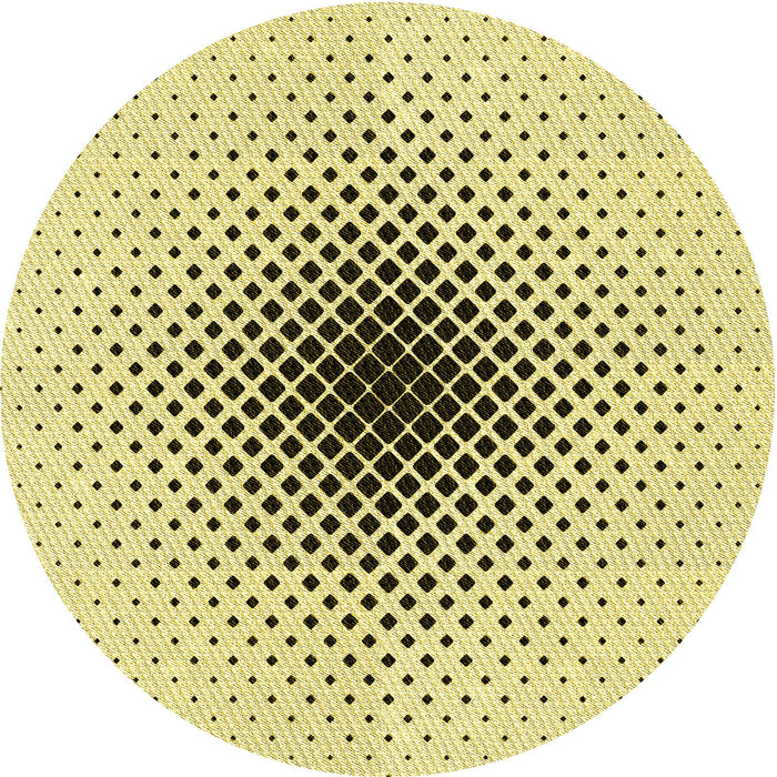 Square Patterned Sun Yellow Rug, pat3404yw