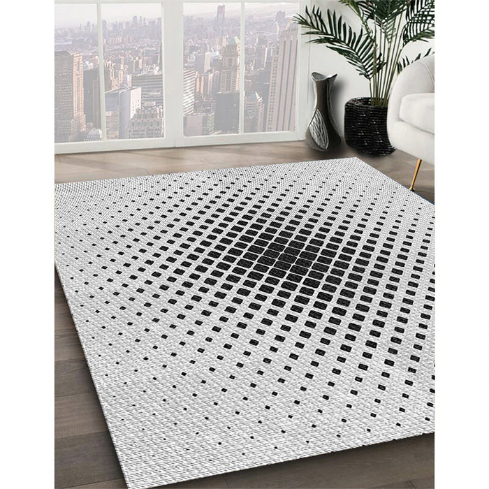 Patterned Off-White Novelty Rug in Family Room, pat3404