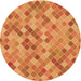 Square Machine Washable Transitional Orange Rug in a Living Room, wshpat3405org