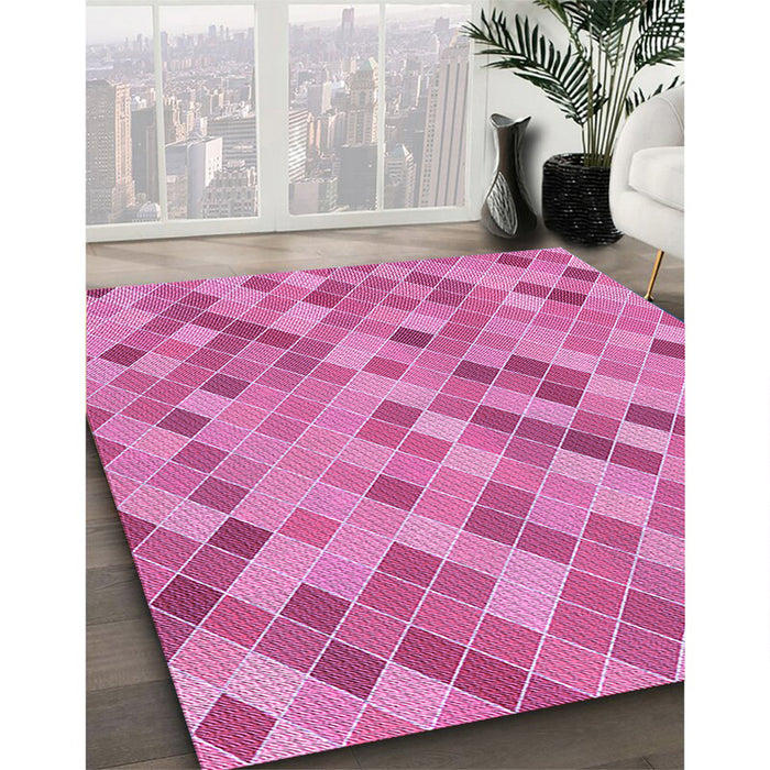 Machine Washable Transitional Violet Purple Rug in a Family Room, wshpat3405pur