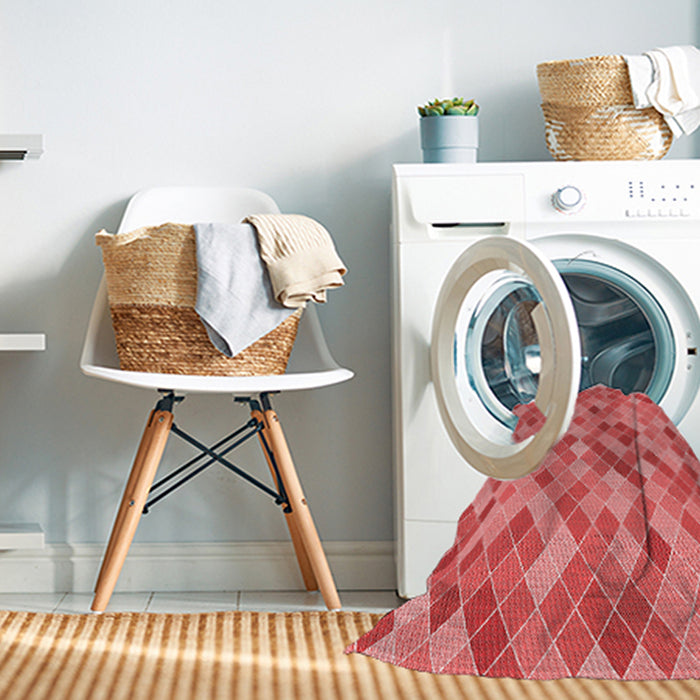 Machine Washable Transitional Red Rug in a Washing Machine, wshpat3405rd