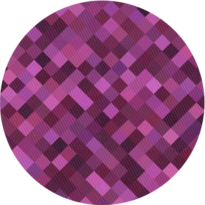 Square Patterned Neon Pink Rug, pat3406pur