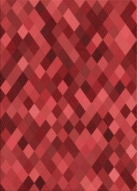 Machine Washable Transitional Red Rug, wshpat3406rd