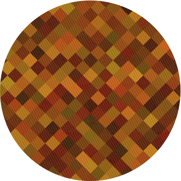 Square Patterned Tomato Red Rug, pat3406yw