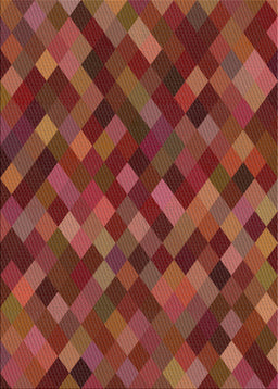 Patterned Orange Modern Rug, pat3406