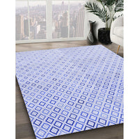 Patterned Lavender Blue Rug, pat3407blu