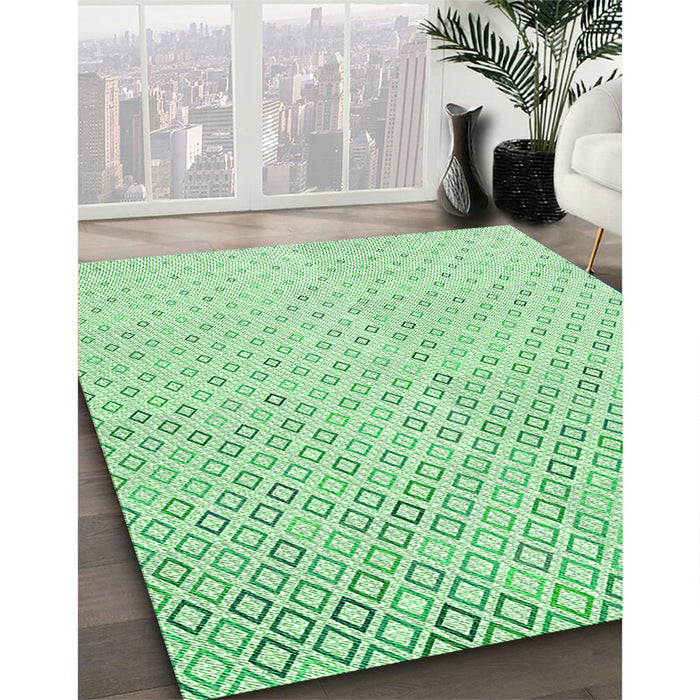Machine Washable Transitional Mint Green Rug in a Family Room, wshpat3407grn