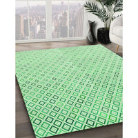 Patterned Mint Green Rug, pat3407grn