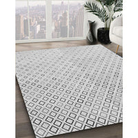 Patterned Platinum Gray Rug, pat3407gry