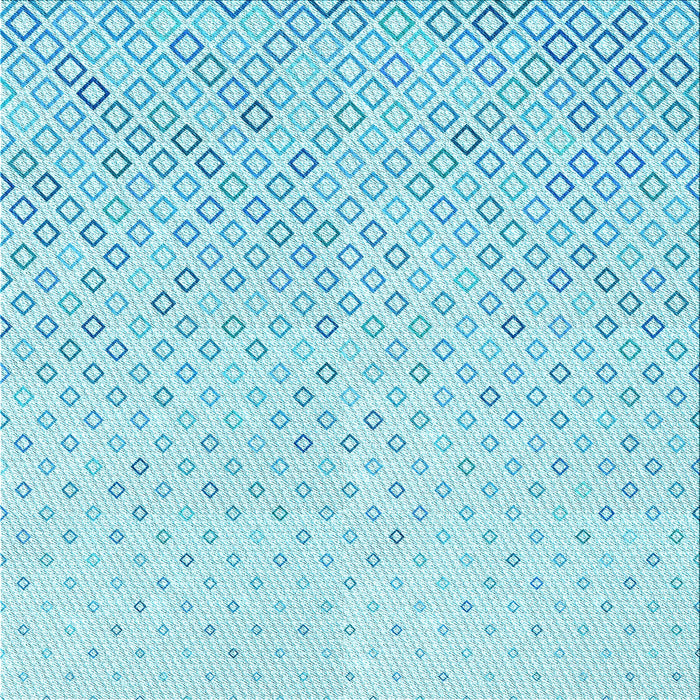 Round Patterned Diamond Blue Rug, pat3407lblu