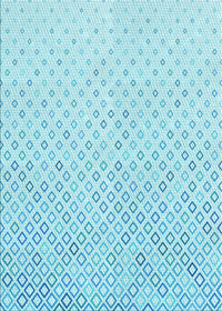 Machine Washable Transitional Diamond Blue Rug, wshpat3407lblu