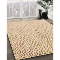 Patterned Brown Sand Brown Rug, pat3407org