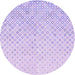 Square Patterned Purple Mimosa Purple Rug, pat3407pur