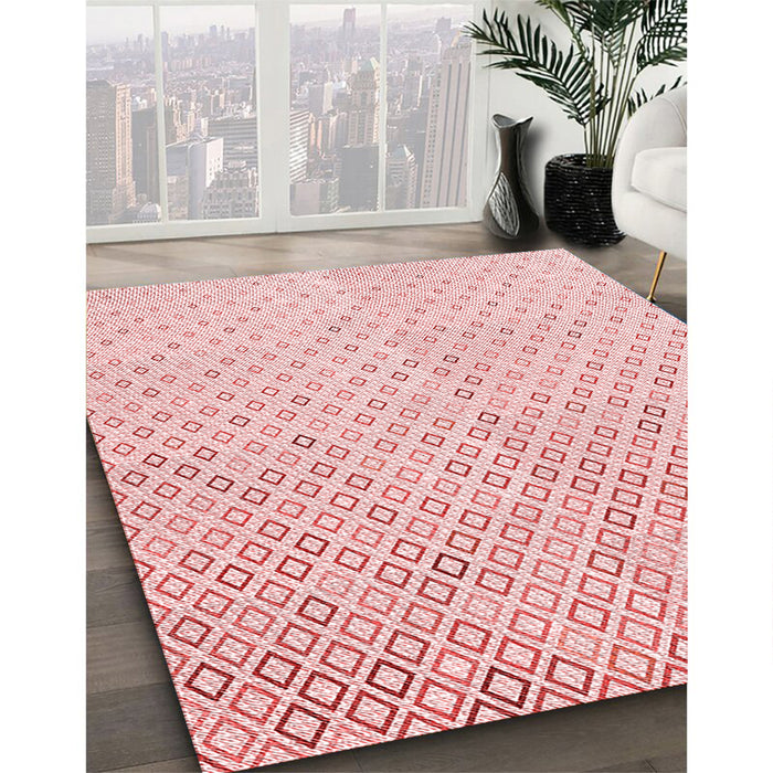 Machine Washable Transitional Pink Rug in a Family Room, wshpat3407rd