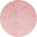 Square Patterned Pink Rug, pat3407rd