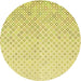 Square Patterned Sun Yellow Rug, pat3407yw