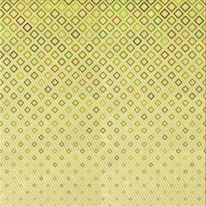 Round Patterned Sun Yellow Rug, pat3407yw