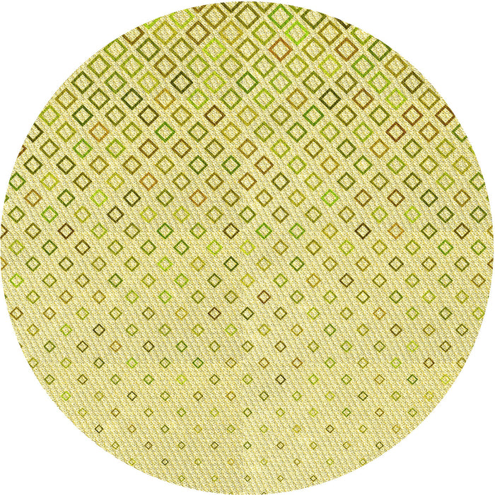 Square Machine Washable Transitional Sun Yellow Rug in a Living Room, wshpat3407yw