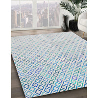 Patterned Water Blue Novelty Rug, pat3407