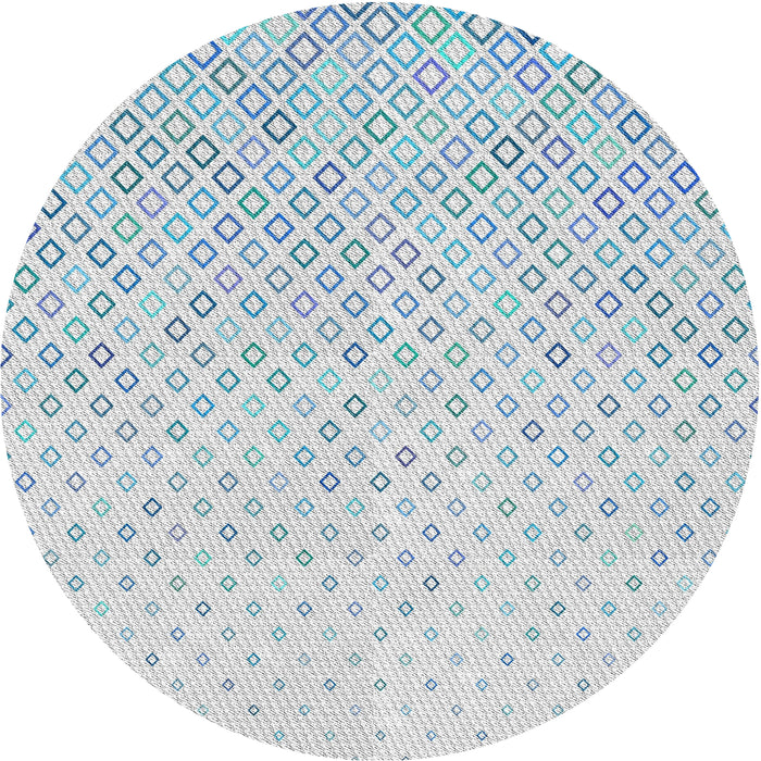 Sideview of Patterned Water Blue Novelty Rug, pat3407