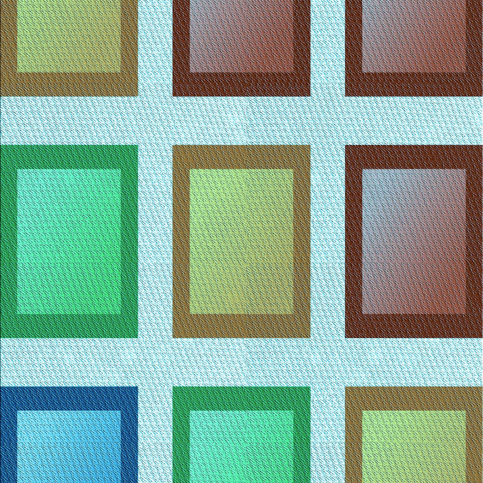 Patterned Turquoise Green Rug, pat3408lblu