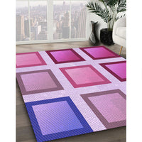 Patterned Magenta Pink Rug, pat3408pur