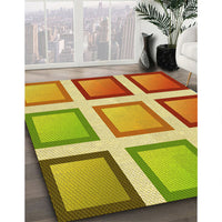 Patterned Bold Yellow Rug, pat3408yw