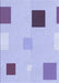 Machine Washable Transitional Purple Rug, wshpat3409blu