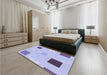 Patterned Purple Rug in a Bedroom, pat3409blu