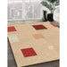 Machine Washable Transitional Brown Gold Rug in a Family Room, wshpat3409brn