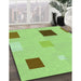Machine Washable Transitional Green Rug in a Family Room, wshpat3409grn
