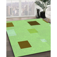 Patterned Green Rug, pat3409grn