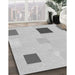 Machine Washable Transitional Gunmetal Gray Rug in a Family Room, wshpat3409gry