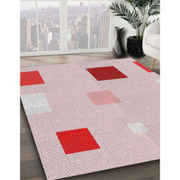 Patterned Light Rose Pink Novelty Rug, pat3409