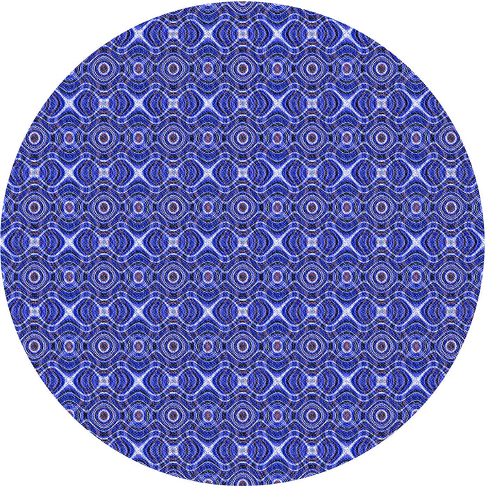 Square Patterned Cobalt Blue Rug, pat341blu