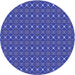 Square Patterned Cobalt Blue Rug, pat341blu