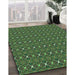 Patterned Apple Green Rug in Family Room, pat341grn