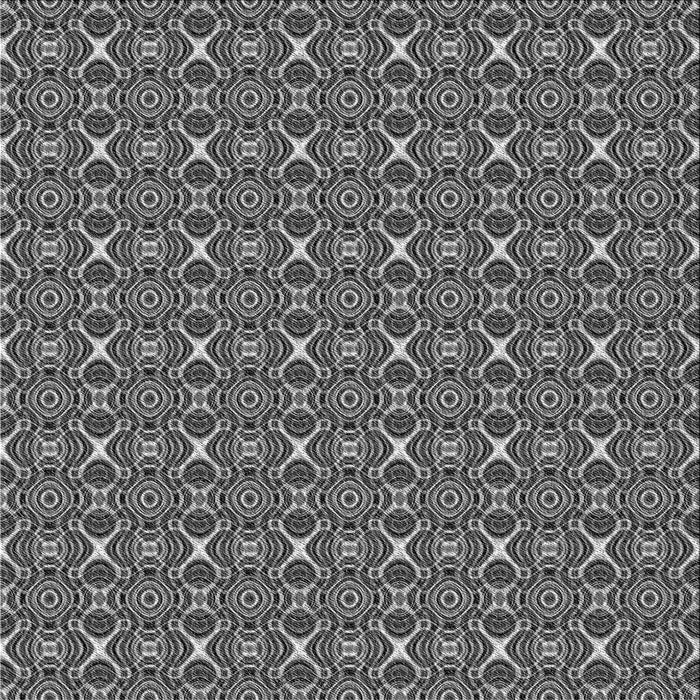 Round Patterned Dark Gray Black Rug, pat341gry