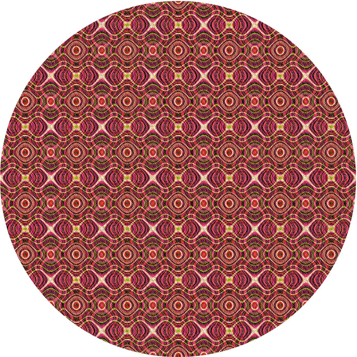 Square Patterned Carbon Red Rug, pat341org