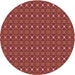 Square Patterned Carbon Red Rug, pat341org