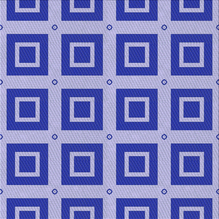 Round Patterned Blue Rug, pat3410blu