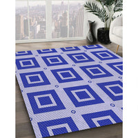 Patterned Blue Rug, pat3410blu