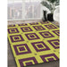 Patterned Dark Raspberry Purple Rug in Family Room, pat3410brn