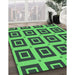 Machine Washable Transitional Deep-Sea Green Rug in a Family Room, wshpat3410grn