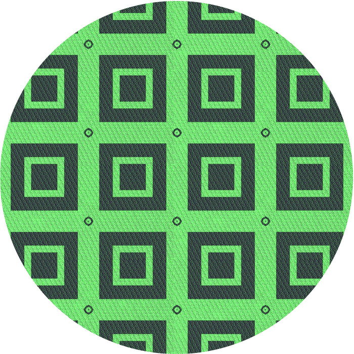Square Patterned Deep-Sea Green Rug, pat3410grn