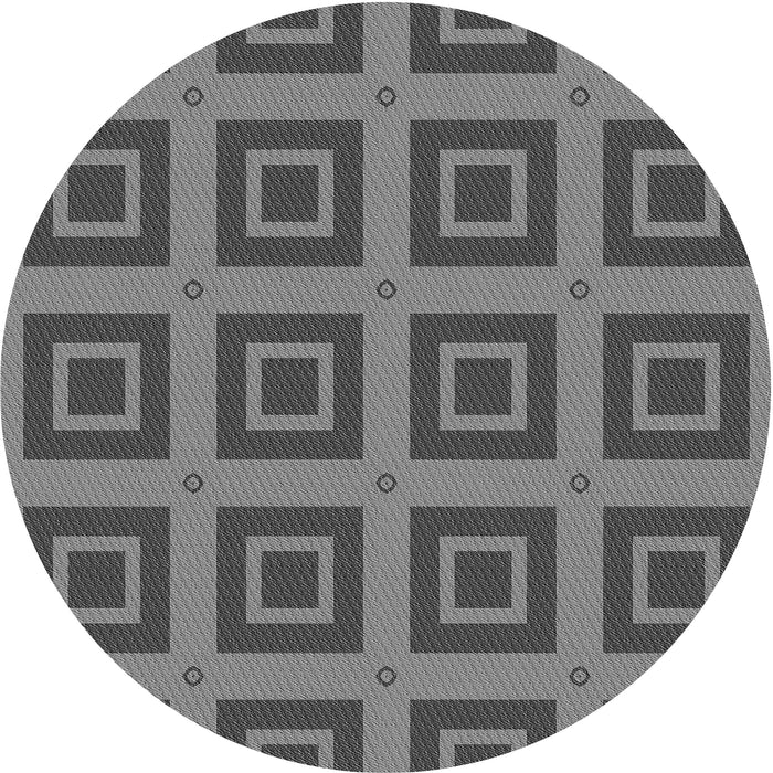 Square Patterned Gray Rug, pat3410gry