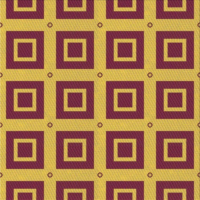 Round Patterned Deep Yellow Rug, pat3410org