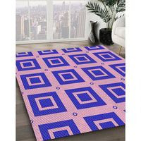 Patterned Deep Mauve Purple Rug, pat3410pur