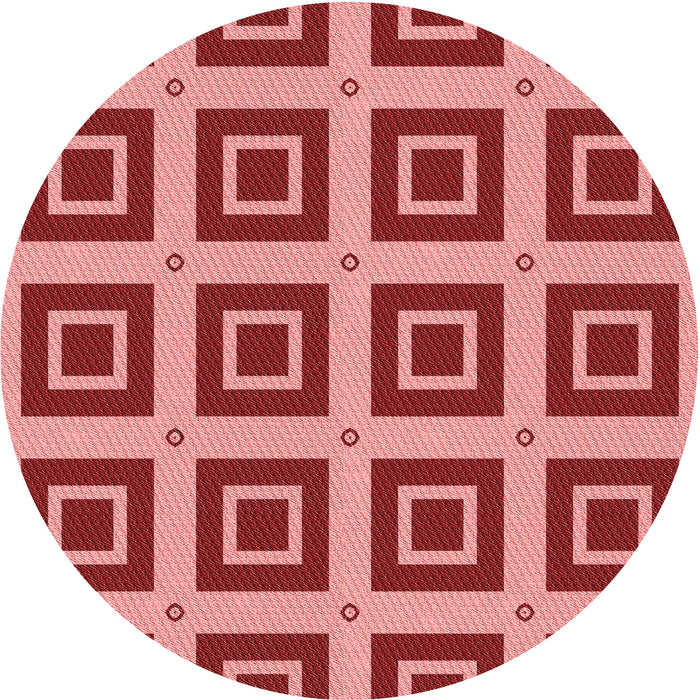 Square Machine Washable Transitional Light Coral Pink Rug in a Living Room, wshpat3410rd